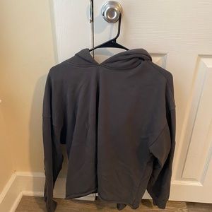 Abercrombie cropped hoodie - dark grey